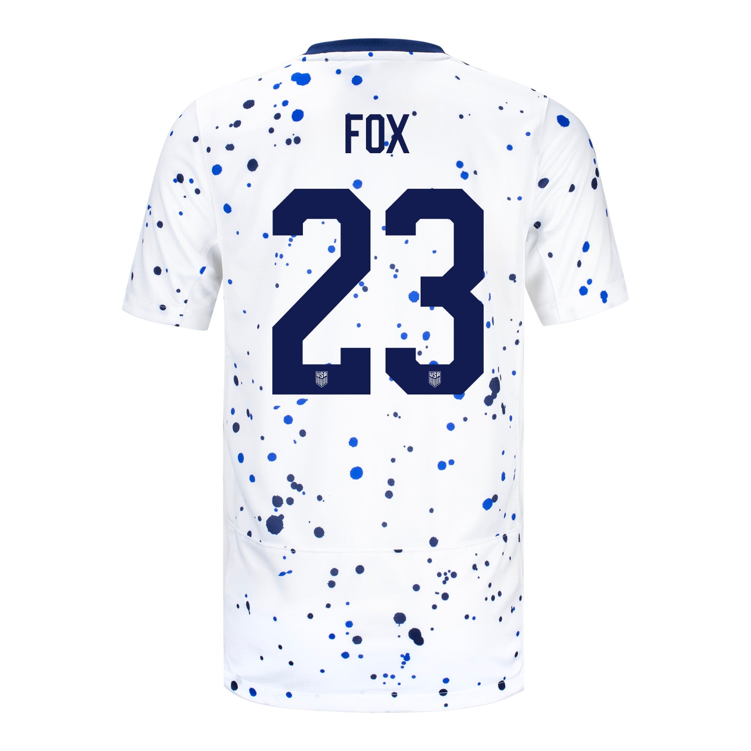 Men's Personalized Nike USWNT Home Match Jersey in White - Back View