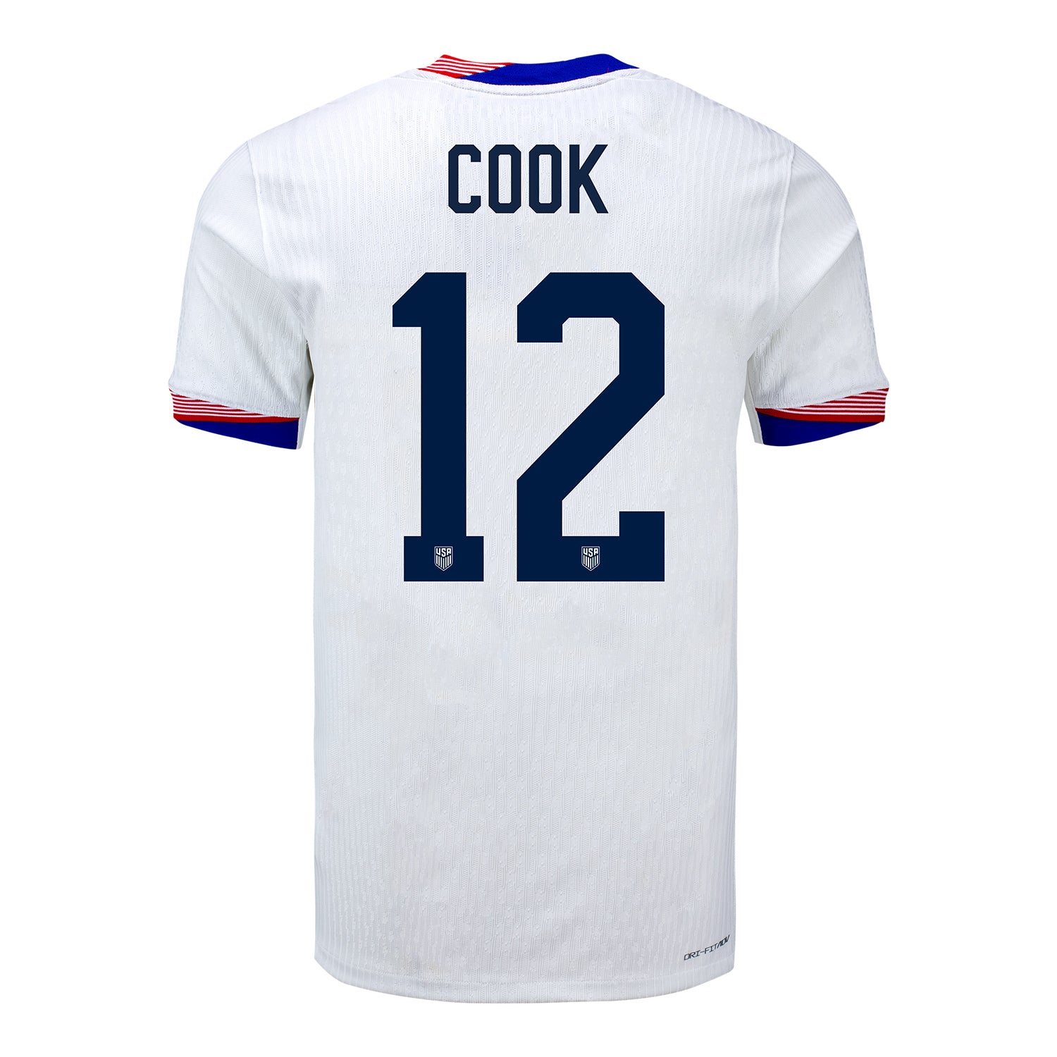 Men's Nike USWNT 2024 Personalized American Classic Home Match Jersey - Back View