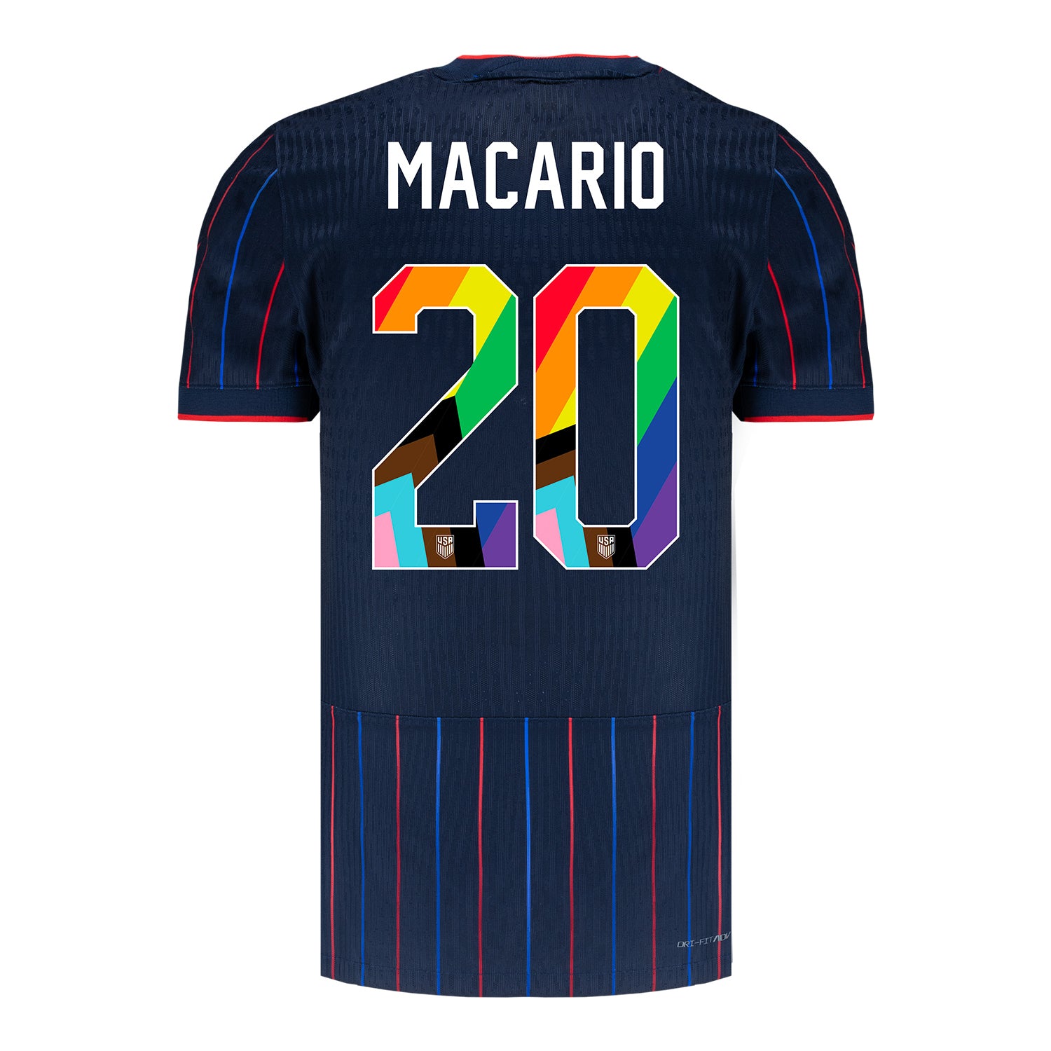 Men's Nike USWNT 2025 Pride Personalized Heartbeat Away Match Jersey