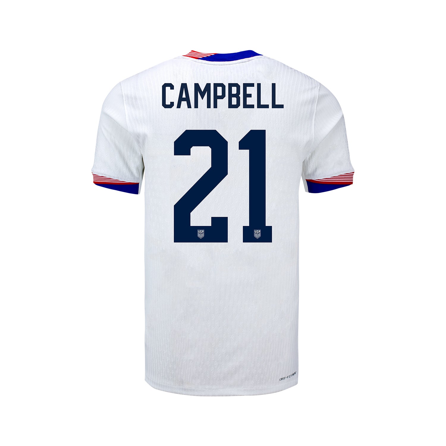 Youth Nike USWNT 2024 Personalized American Classic Home Match Jersey - Back View