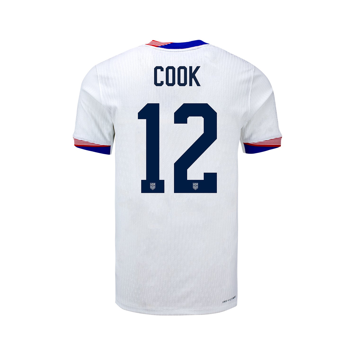 Youth Nike USWNT 2024 Personalized American Classic Home Match Jersey - Back View