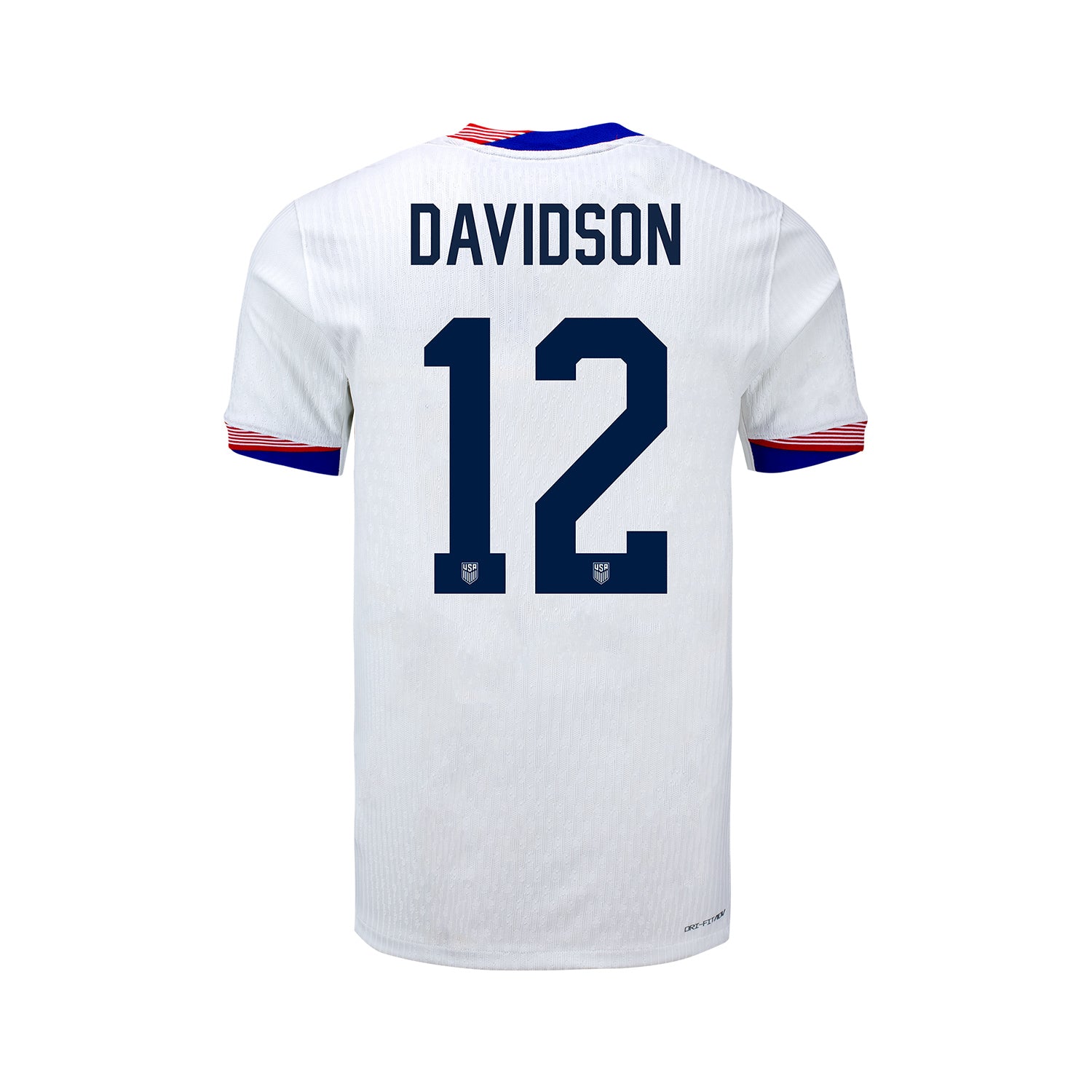 Youth Nike USWNT 2024 Personalized American Classic Home Match Jersey - Back View