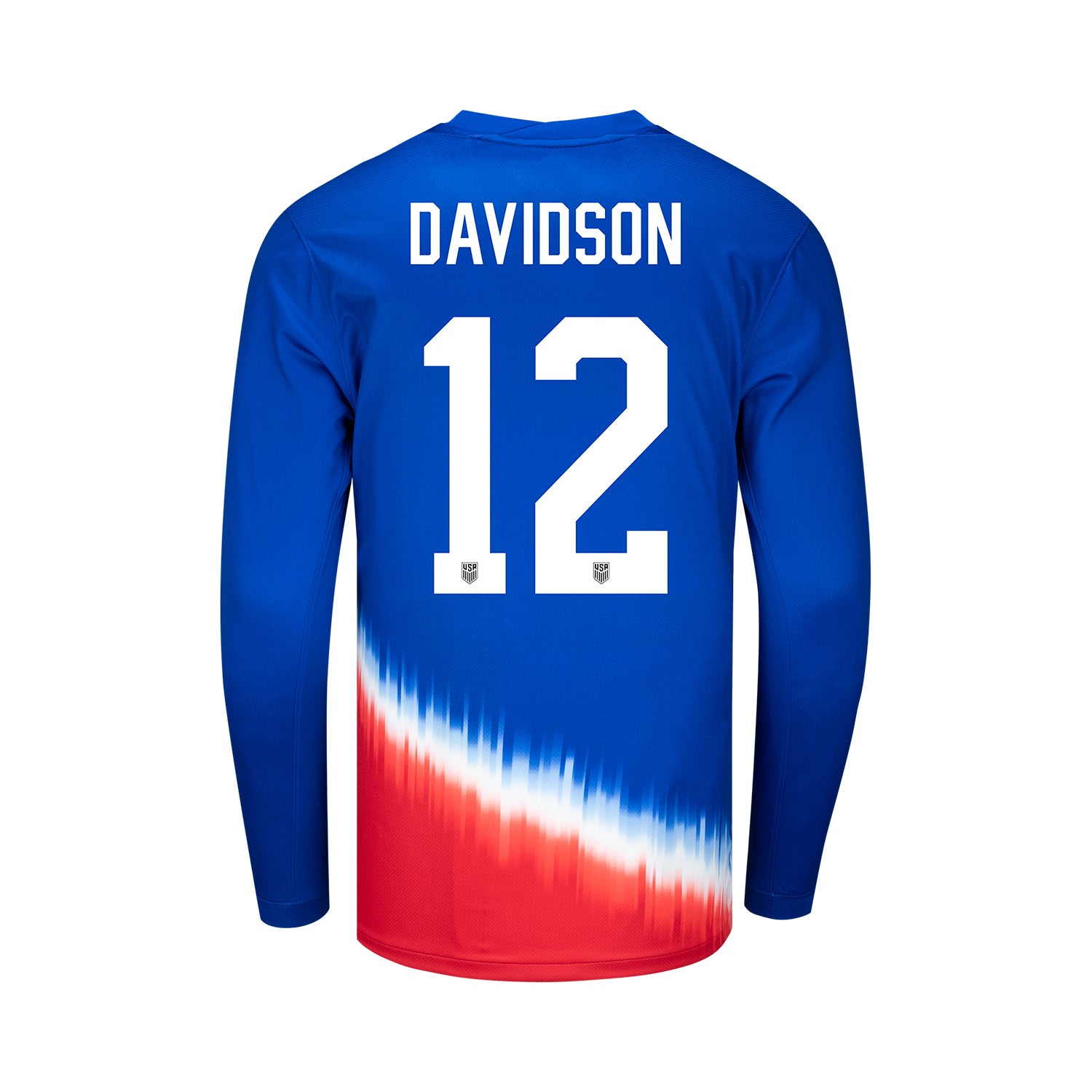 Youth Nike USWNT 2024 Personalized American Icon Away Stadium Long Sleeve Jersey - Back View
