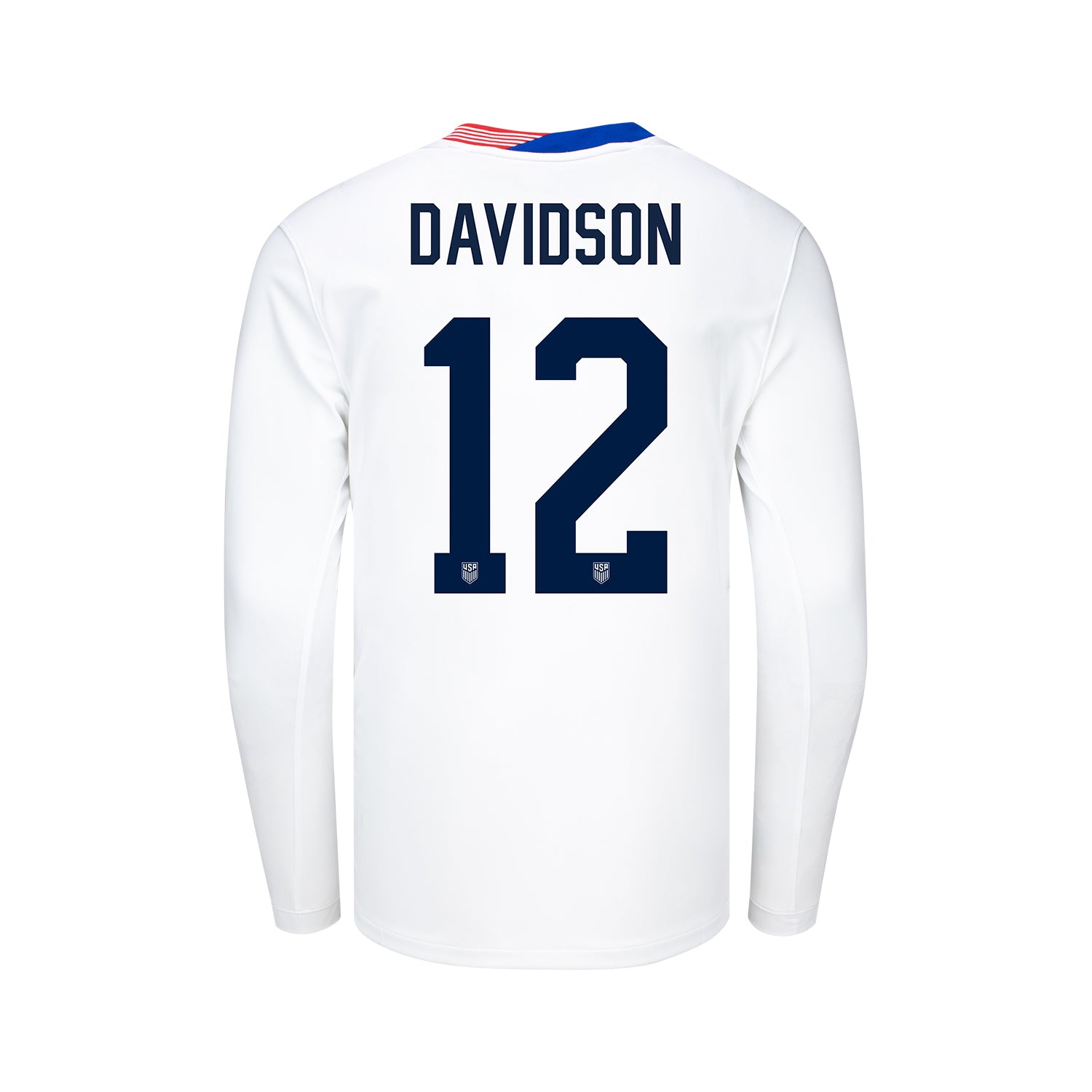 Youth Nike USWNT 2024 Personalized American Classic Home Stadium Long Sleeve Jersey - Back View