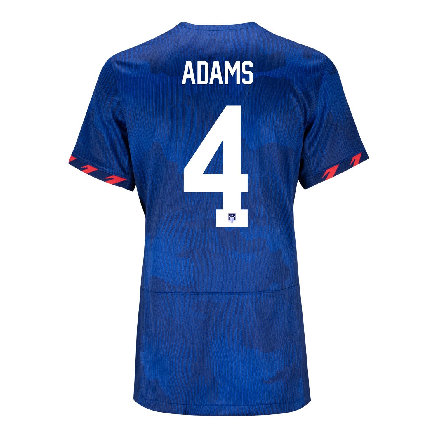 Women's Nike USMNT 2023 Away Custom Stadium Jersey in Blue - Back View