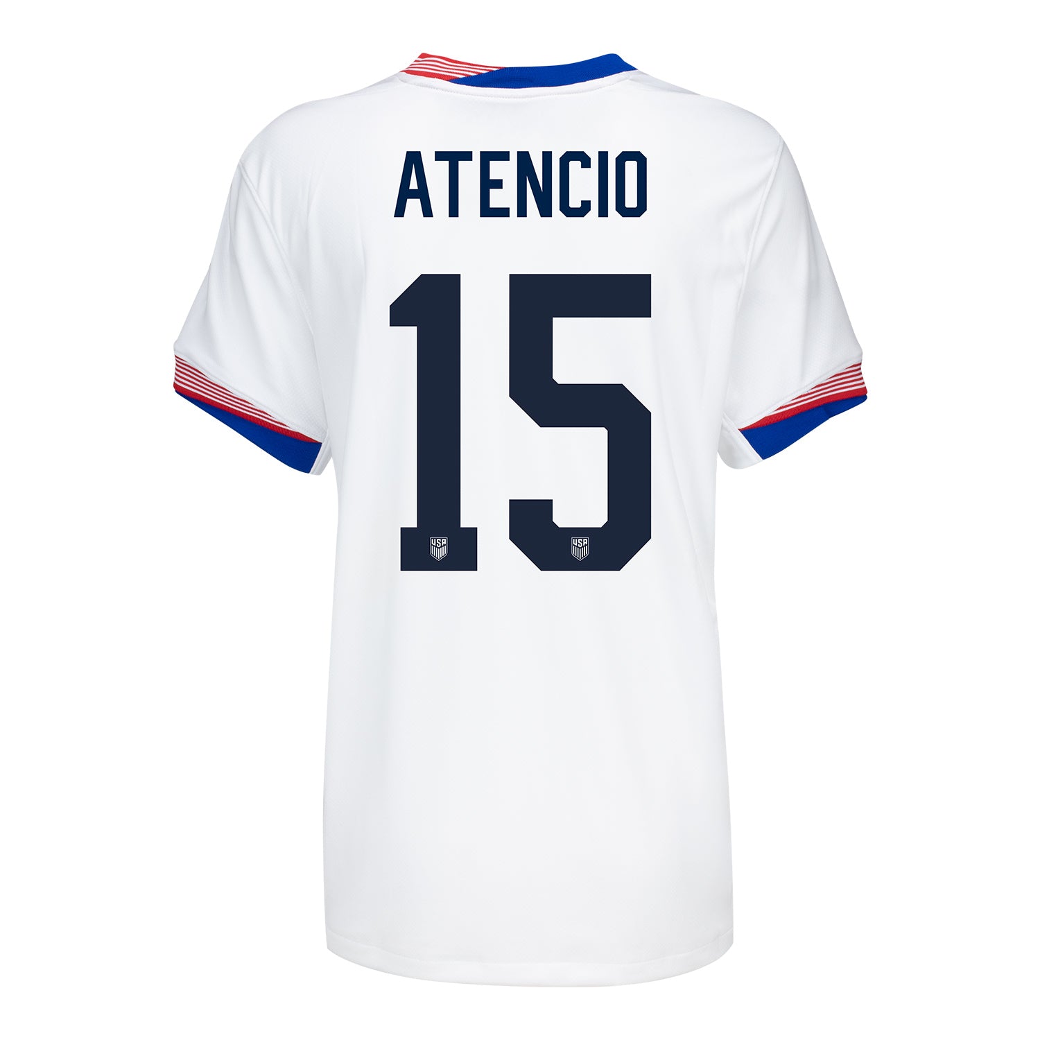 Women's Nike USMNT 2024 Personalized American Classic Home Stadium Jersey in White - Back View