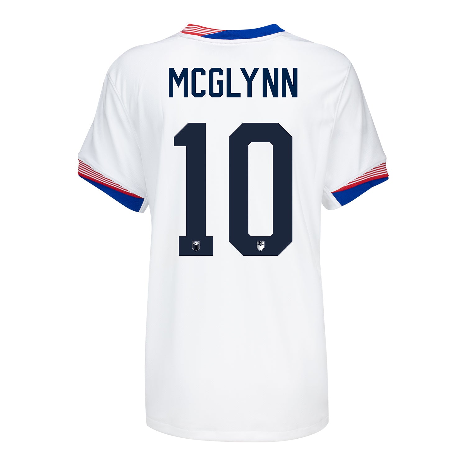 Women's Nike USMNT 2024 Personalized American Classic Home Stadium Jersey in White - Back View