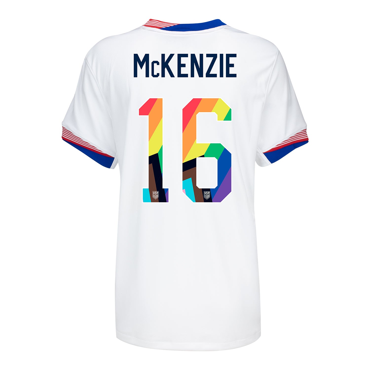 Women's Nike USMNT 2024 Personalized Pride Home Stadium Jersey - Back View
