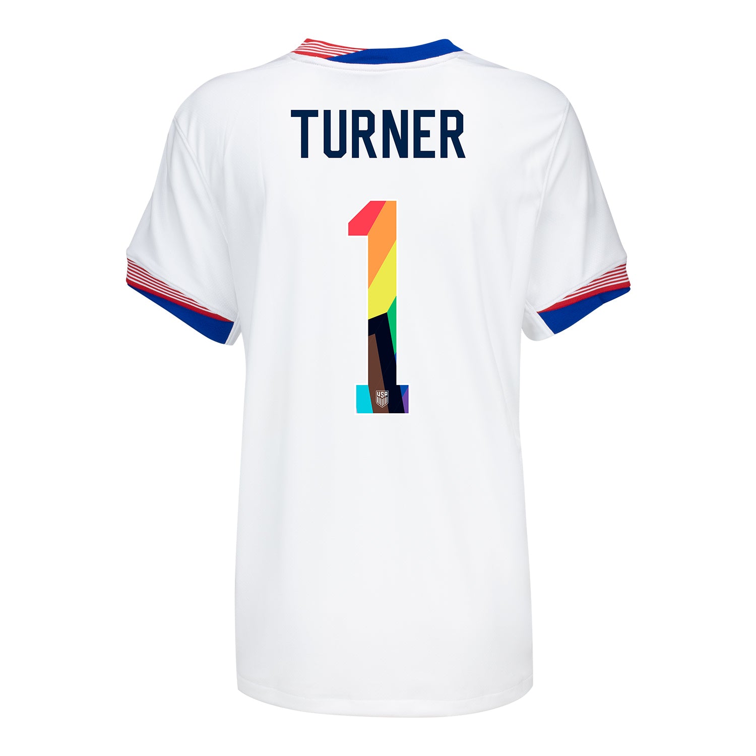 Women's Nike USMNT 2024 Personalized Pride Home Stadium Jersey - Back View