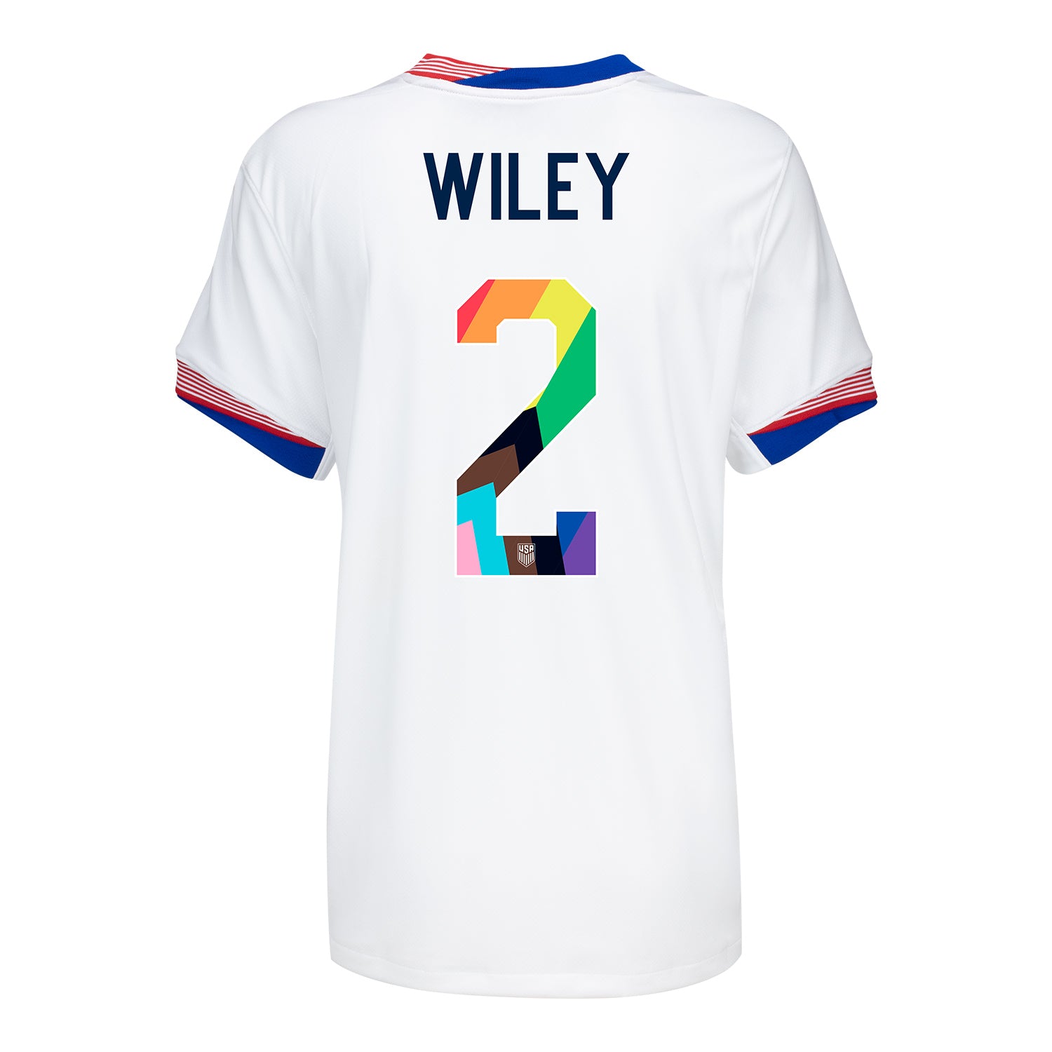 Women's Nike USMNT 2024 Personalized Pride Home Stadium Jersey - Back View