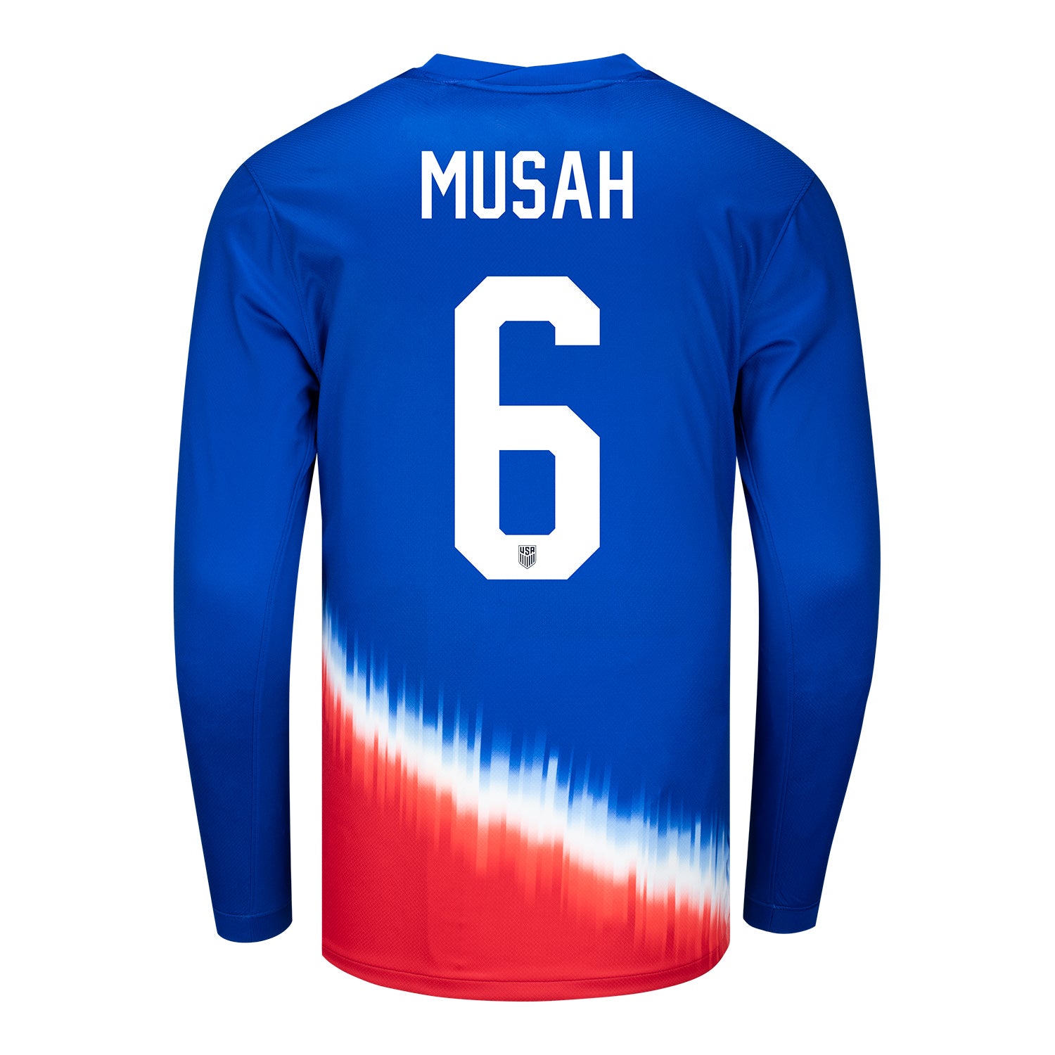 Men's Nike USMNT 2024 Personalized American Icon Away Stadium Long Sleeve Jersey