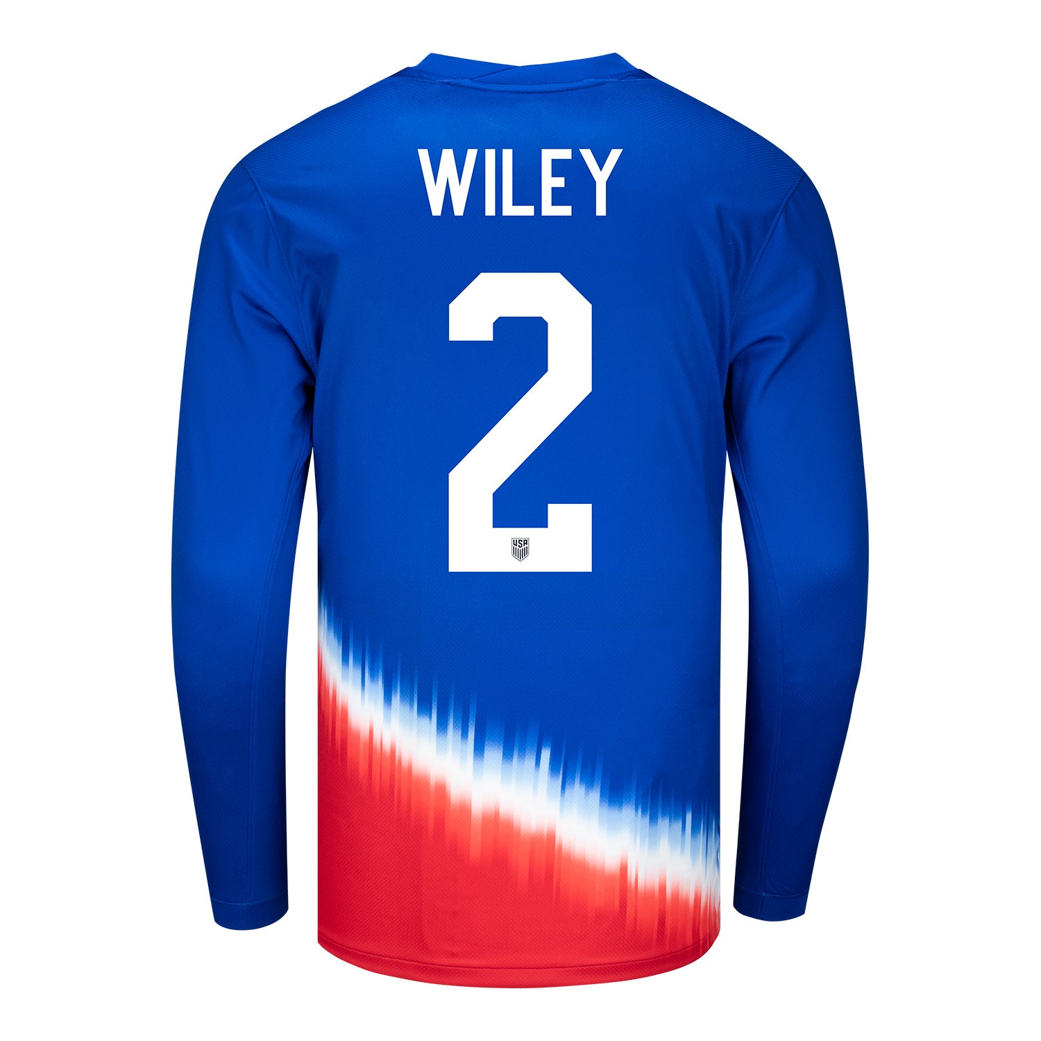 Men's Nike USMNT 2024 Personalized American Icon Away Stadium Long Sleeve Jersey