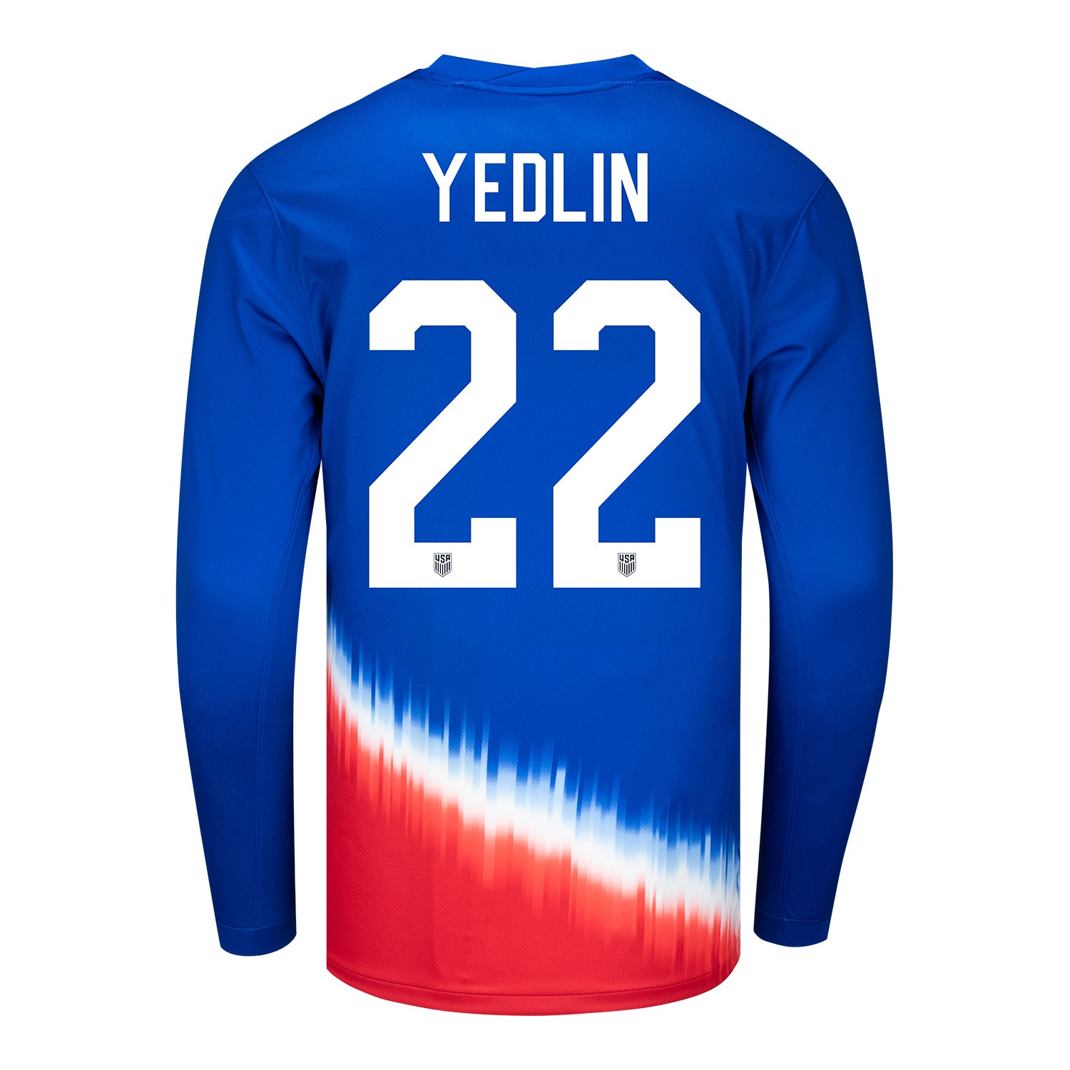 Men's Nike USMNT 2024 Personalized American Icon Away Stadium Long Sleeve Jersey