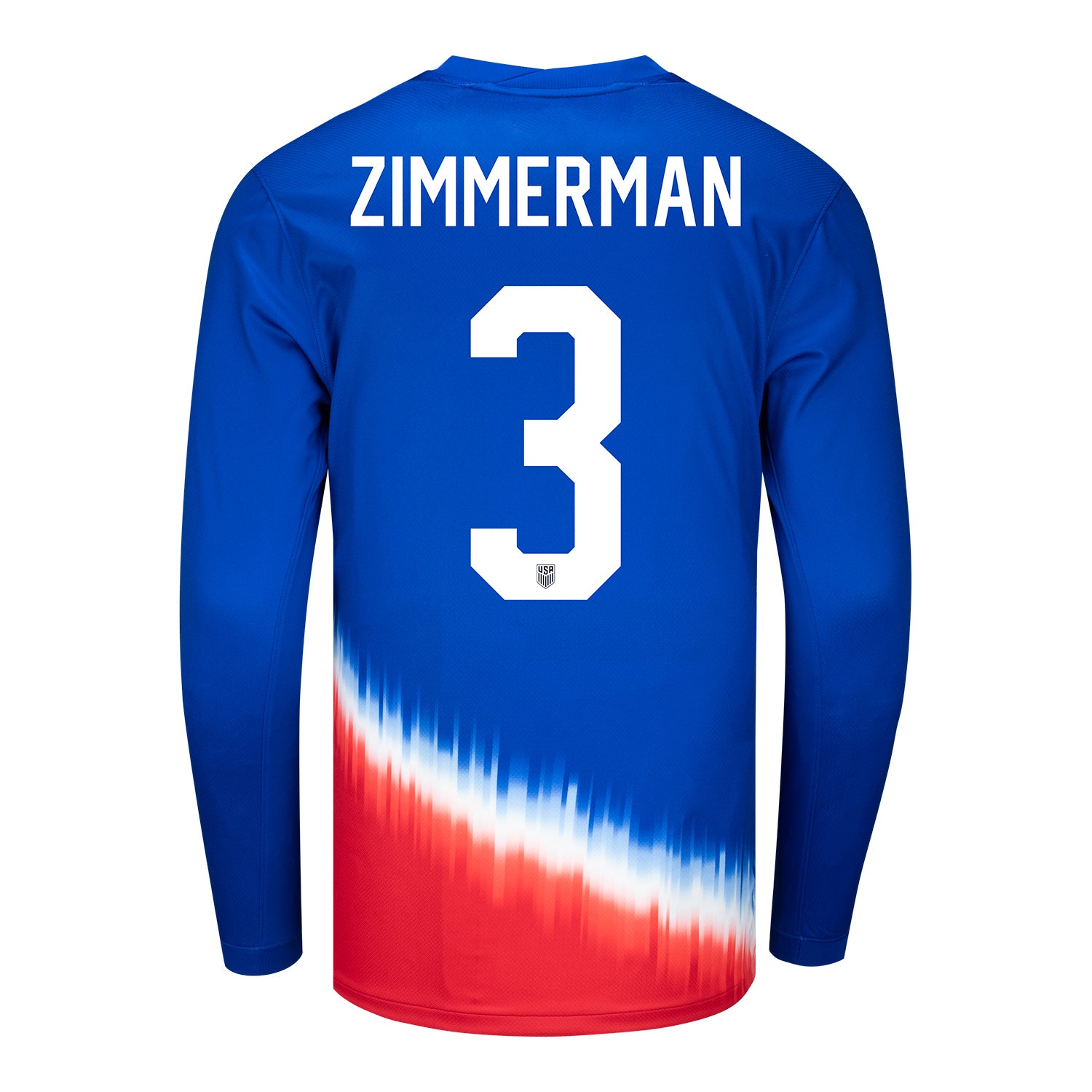 Men's Nike USMNT 2024 Personalized American Icon Away Stadium Long Sleeve Jersey