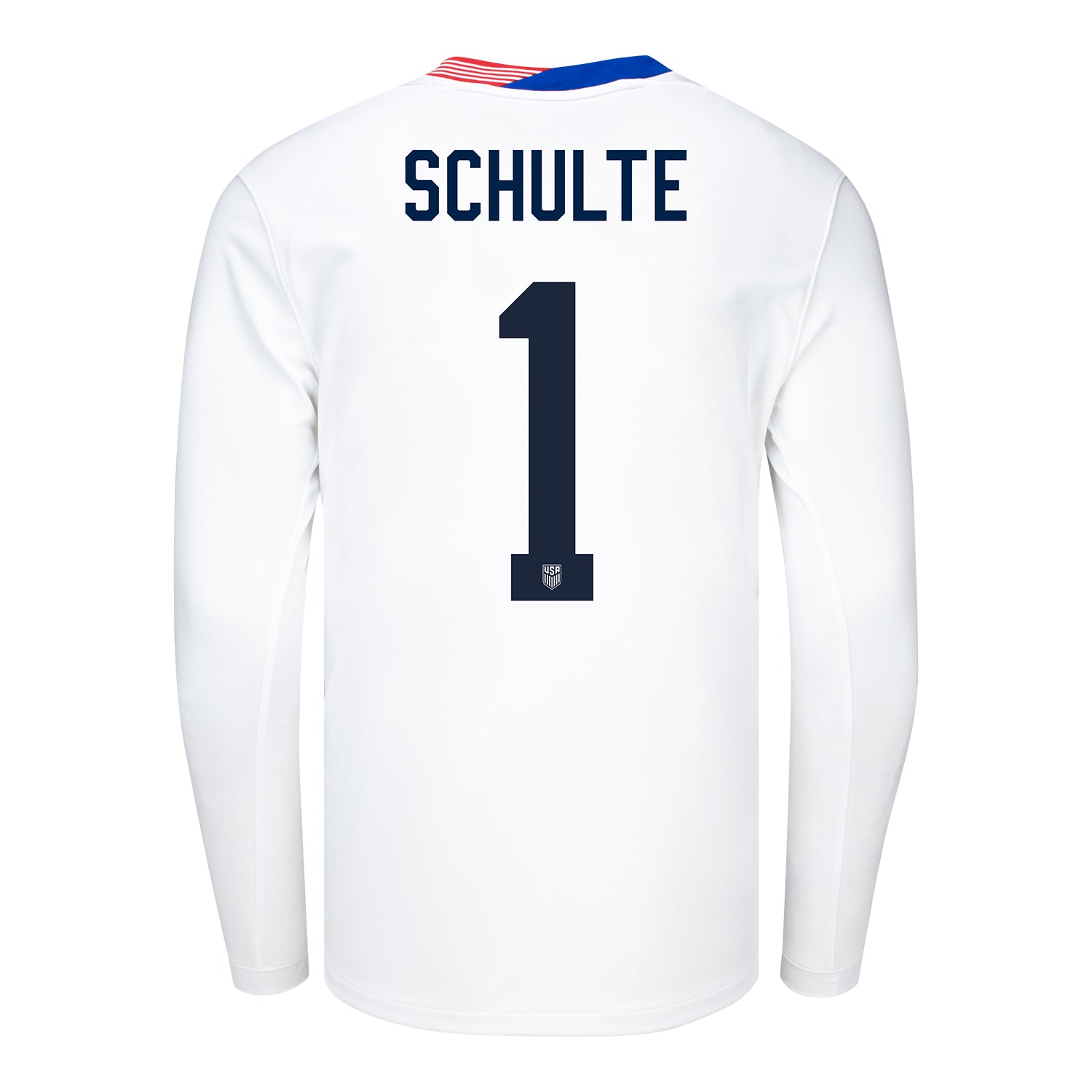 Men's Nike USMNT 2024 Personalized American Classic Home Stadium Long Sleeve Jersey - Back View