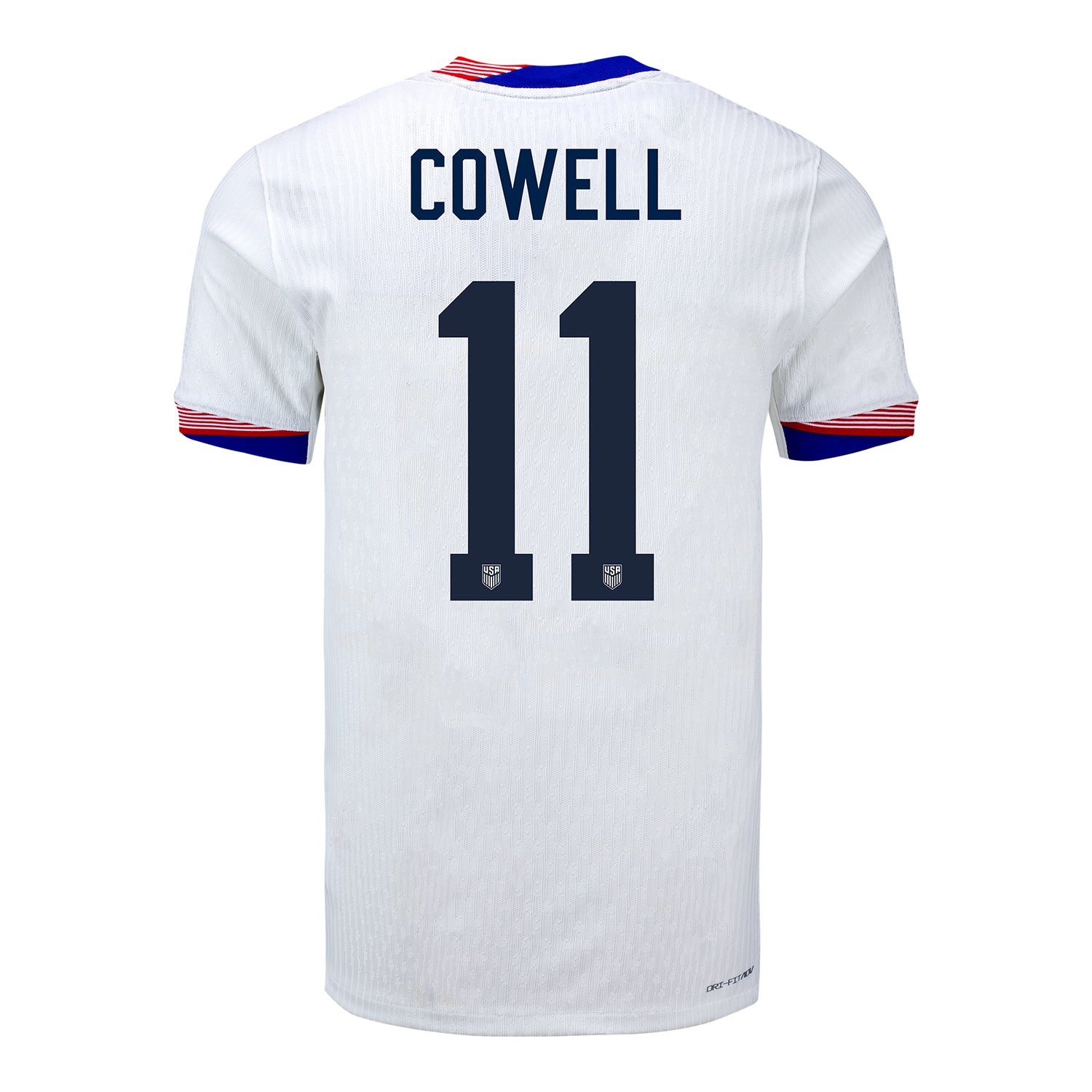 Men's Nike USMNT 2024 Personalized American Classic Home Match Jersey - Back View