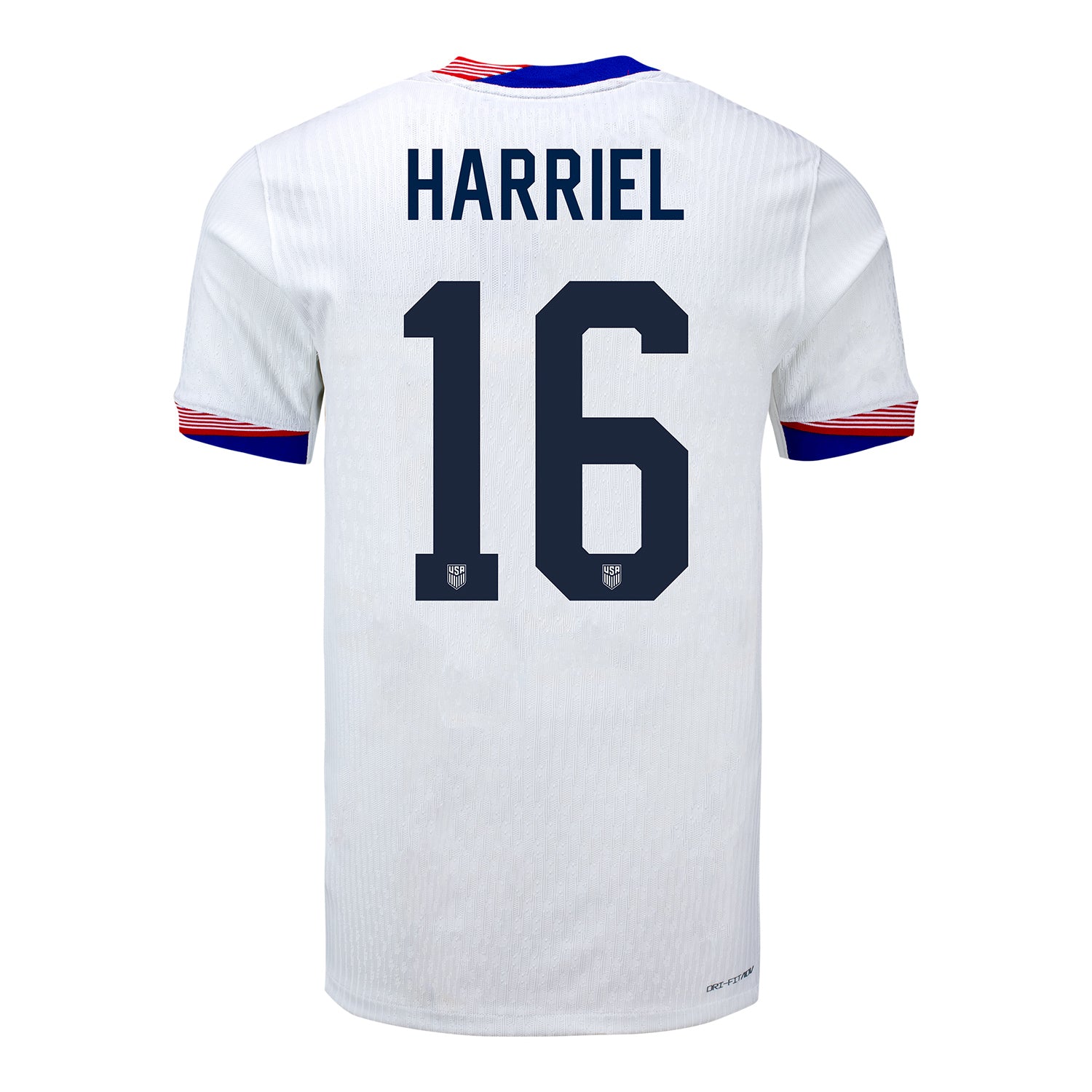 Men's Nike USMNT 2024 Personalized American Classic Home Match Jersey - Back View