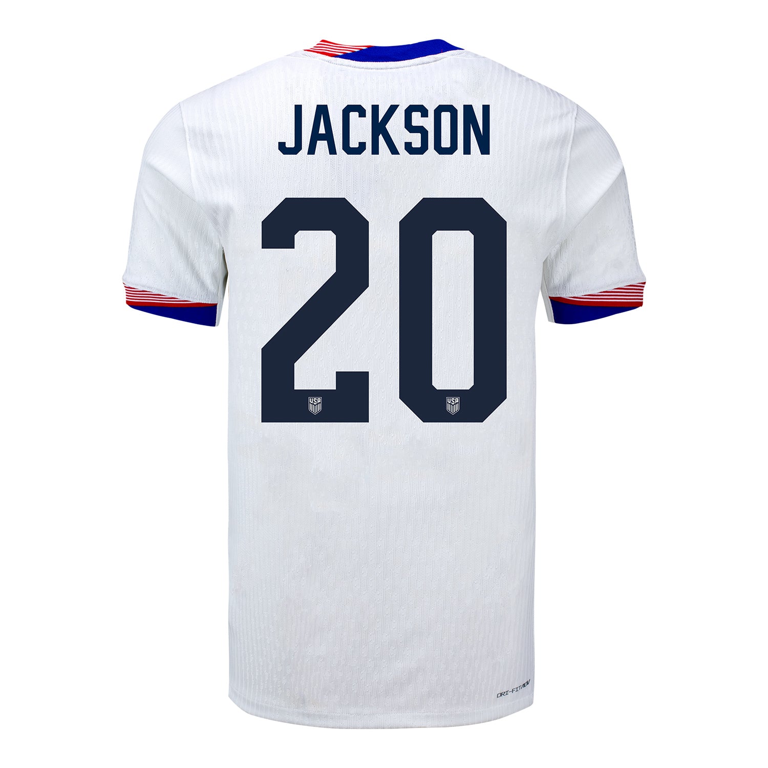 Men's Nike USMNT 2024 Personalized American Classic Home Match Jersey - Back View