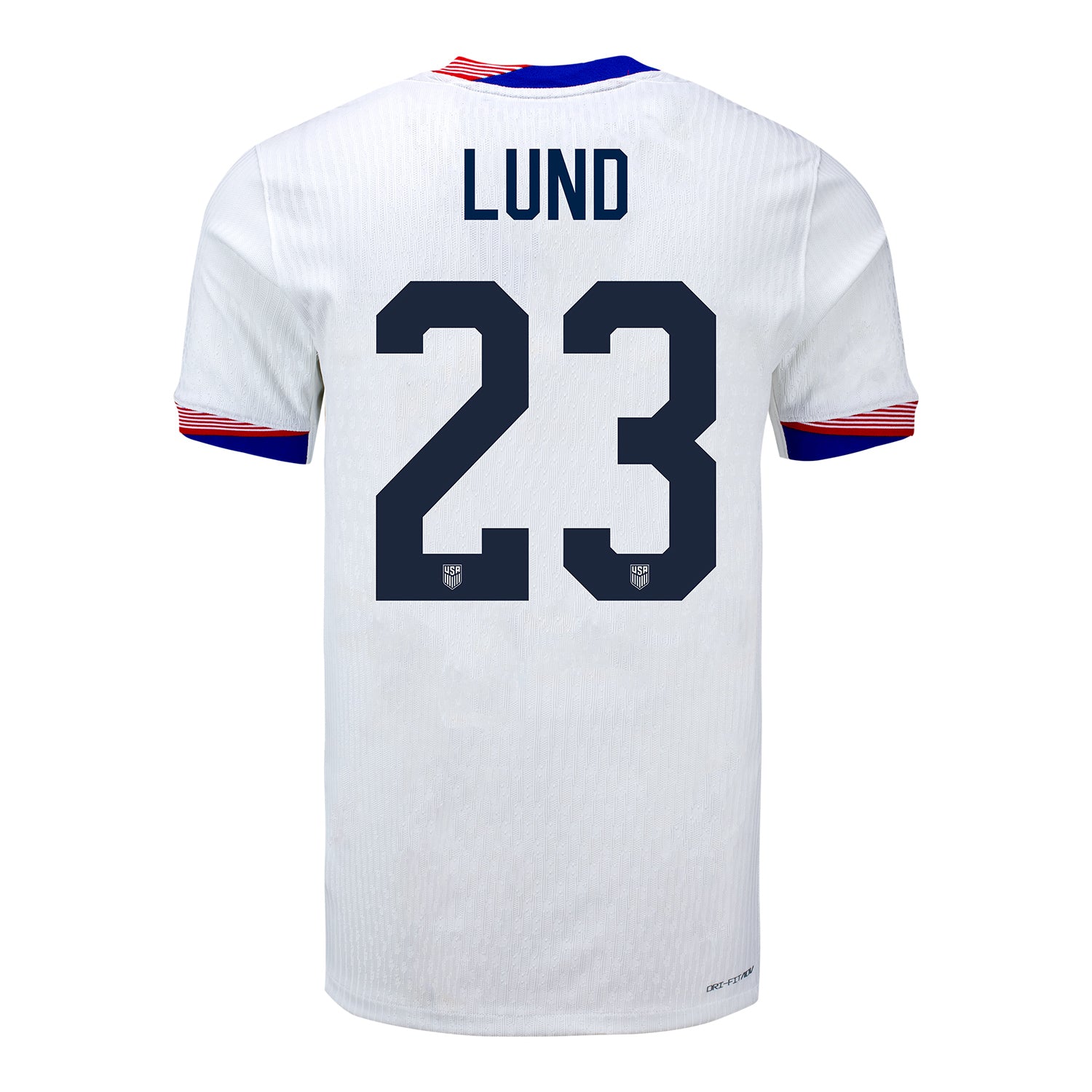 Men's Nike USMNT 2024 Personalized American Classic Home Match Jersey - Back View