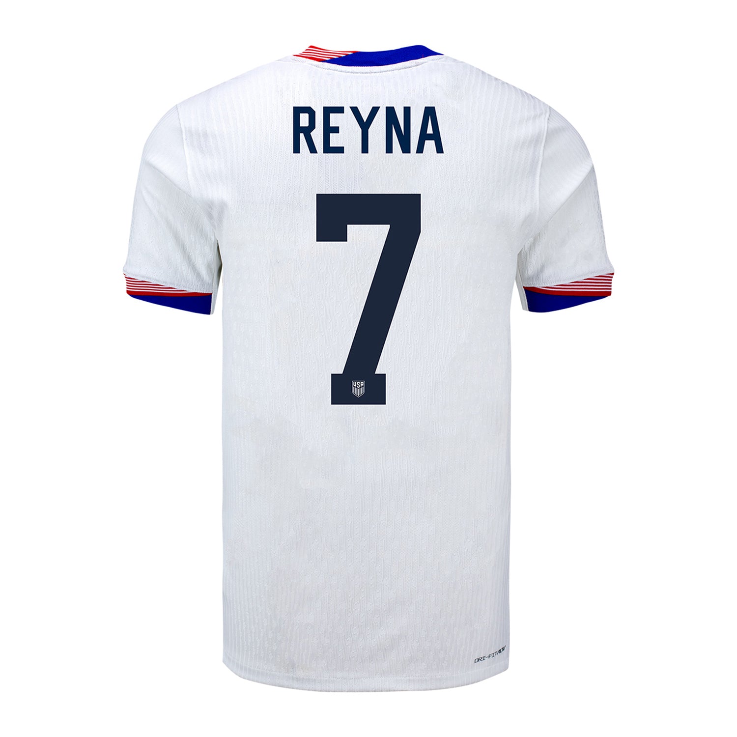 Men's Nike USMNT 2024 Personalized American Classic Home Match Jersey - Back View