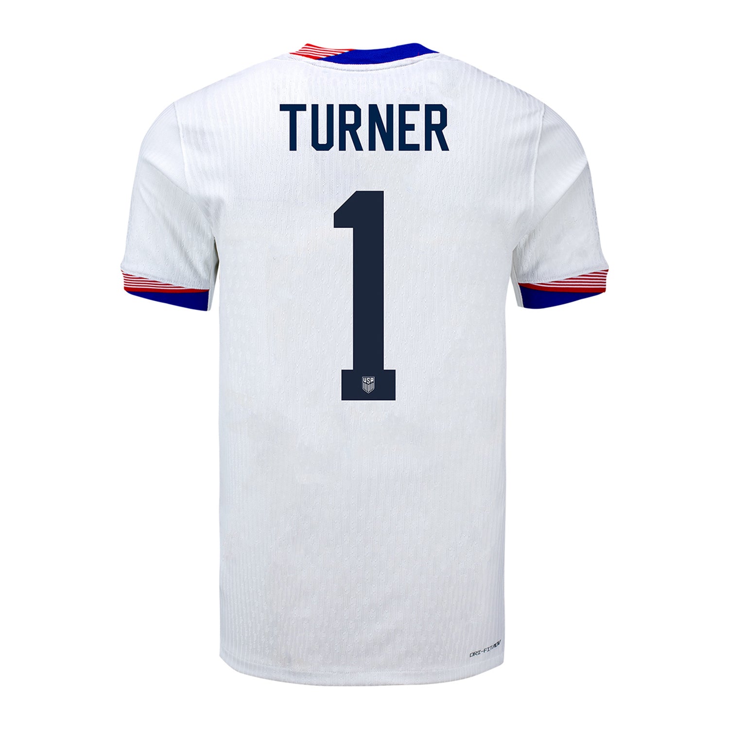 Men's Nike USMNT 2024 Personalized American Classic Home Match Jersey - Back View