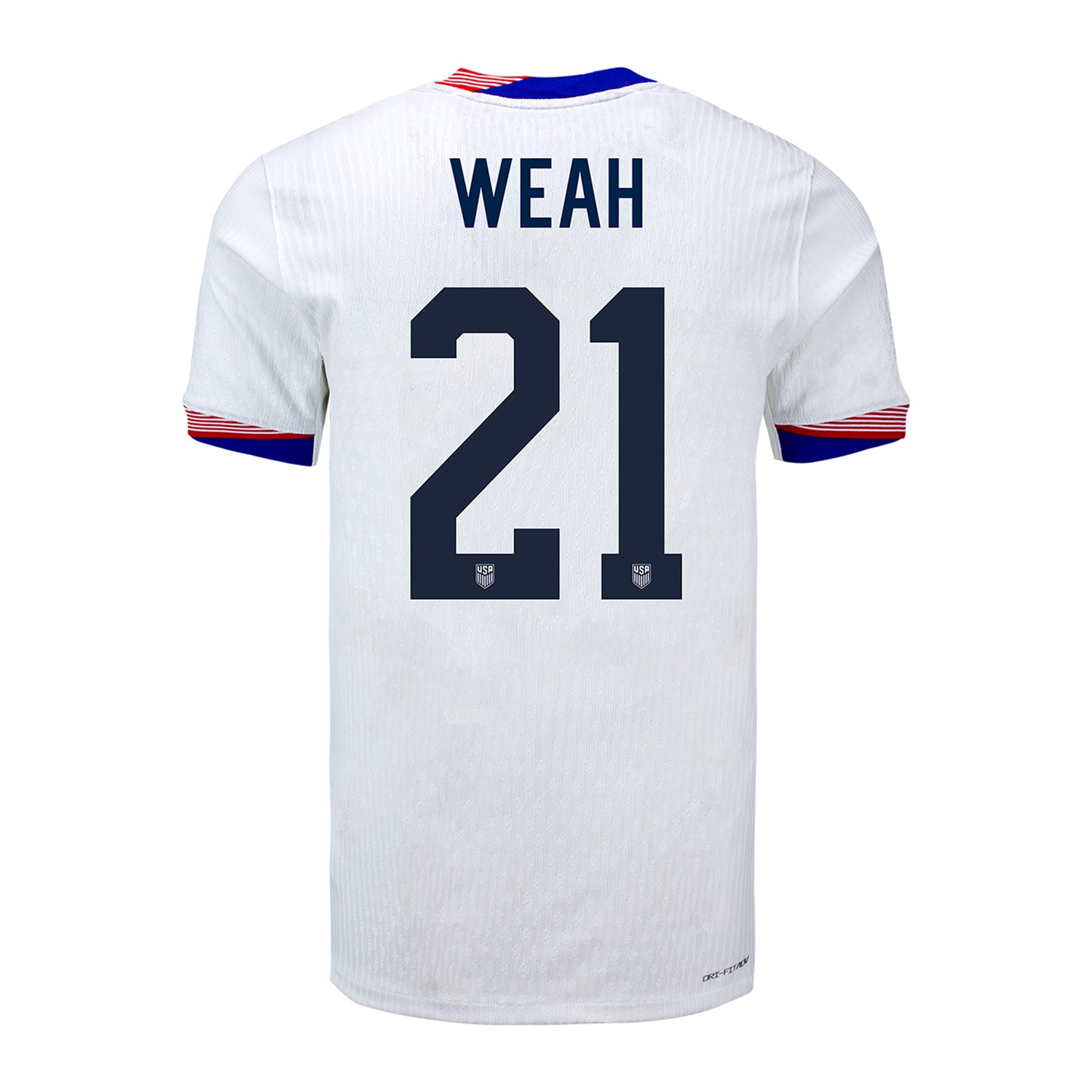 Men's Nike USMNT 2024 Personalized American Classic Home Match Jersey - Back View