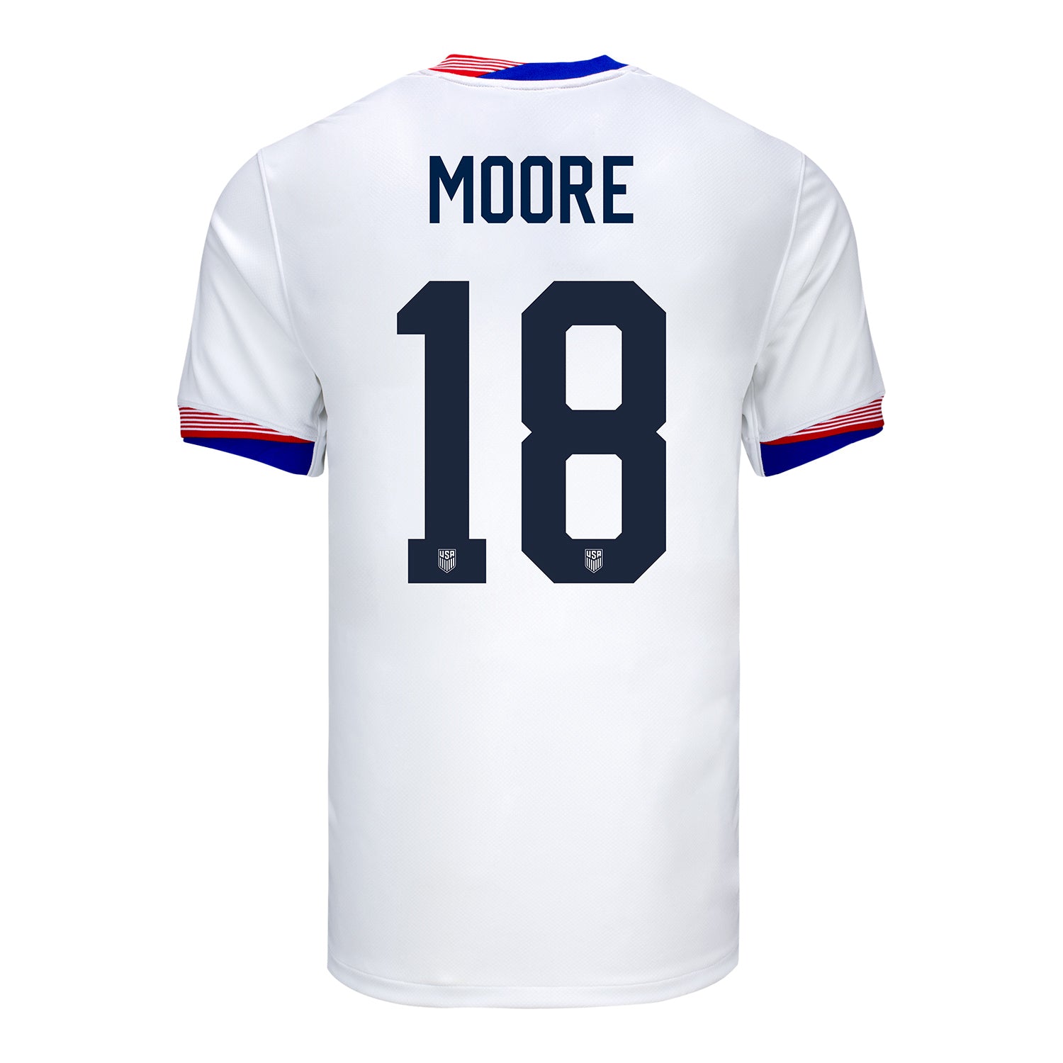 Men's Nike USMNT 2024 Personalized American Classic Home Stadium Jersey - Back View