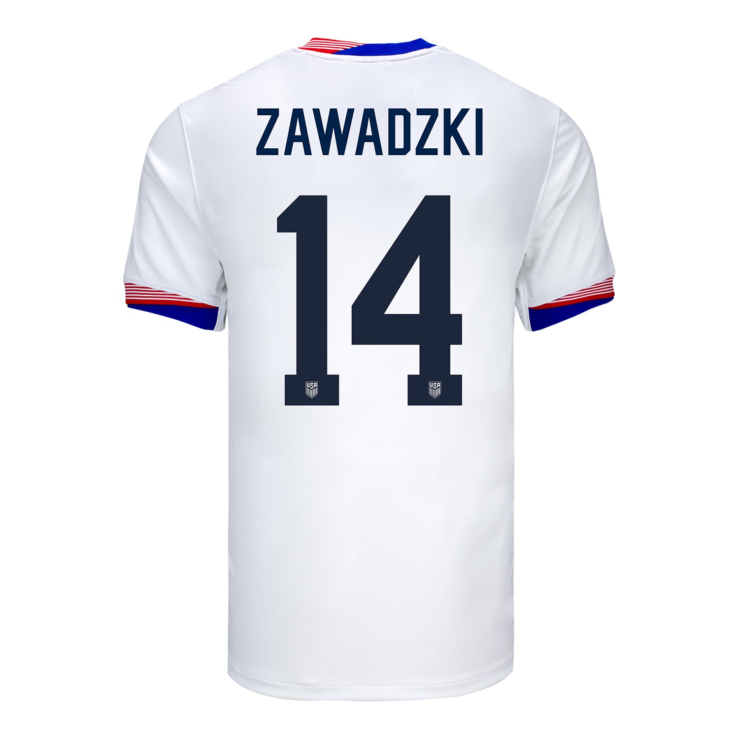 Men's Nike USMNT 2024 Personalized American Classic Home Stadium Jersey - Back View