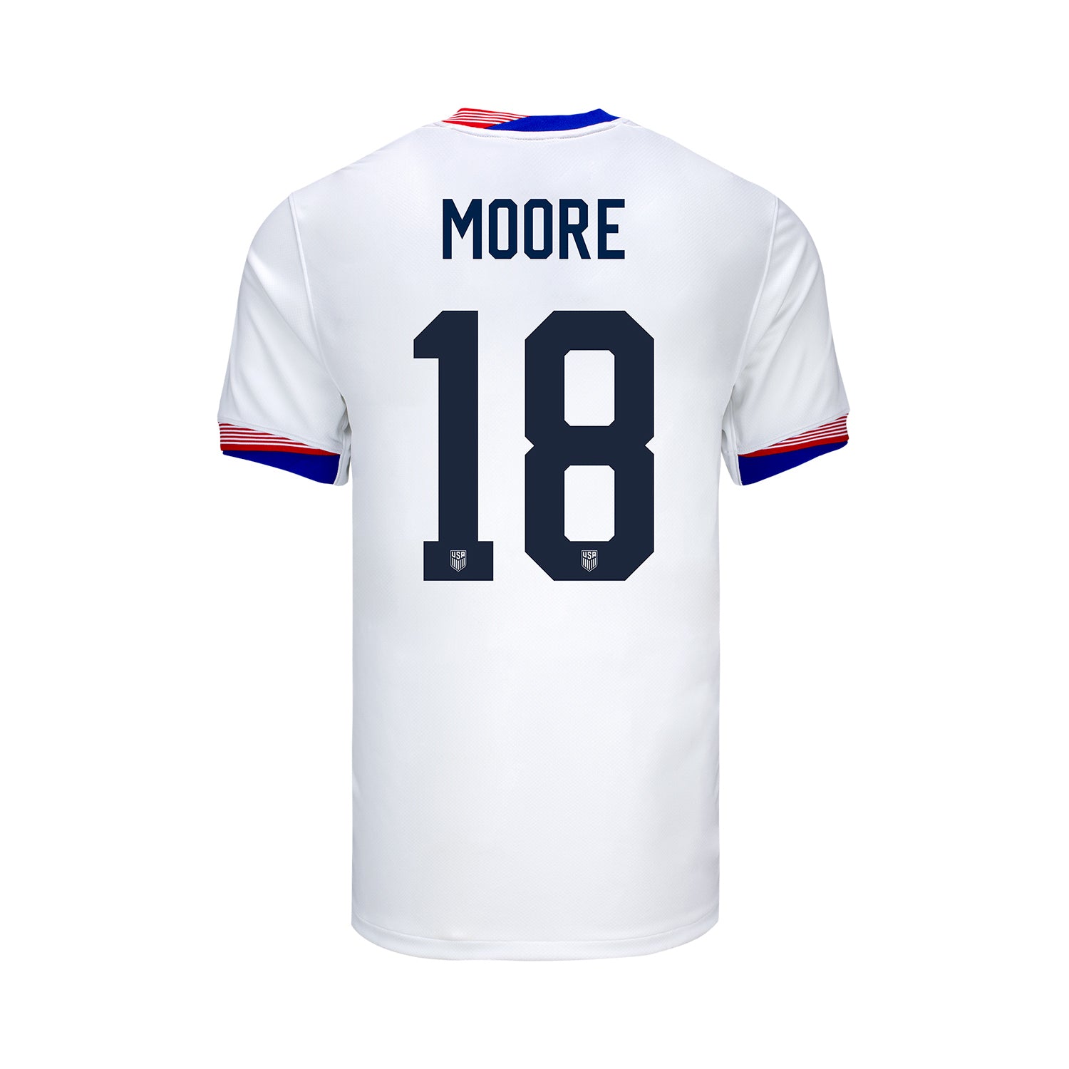 Youth Nike USMNT 2024 Personalized American Classic Home Stadium Jersey - Back View