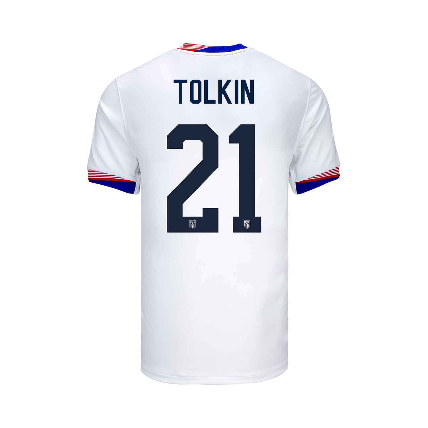 Youth Nike USMNT 2024 Personalized American Classic Home Stadium Jersey - Back View