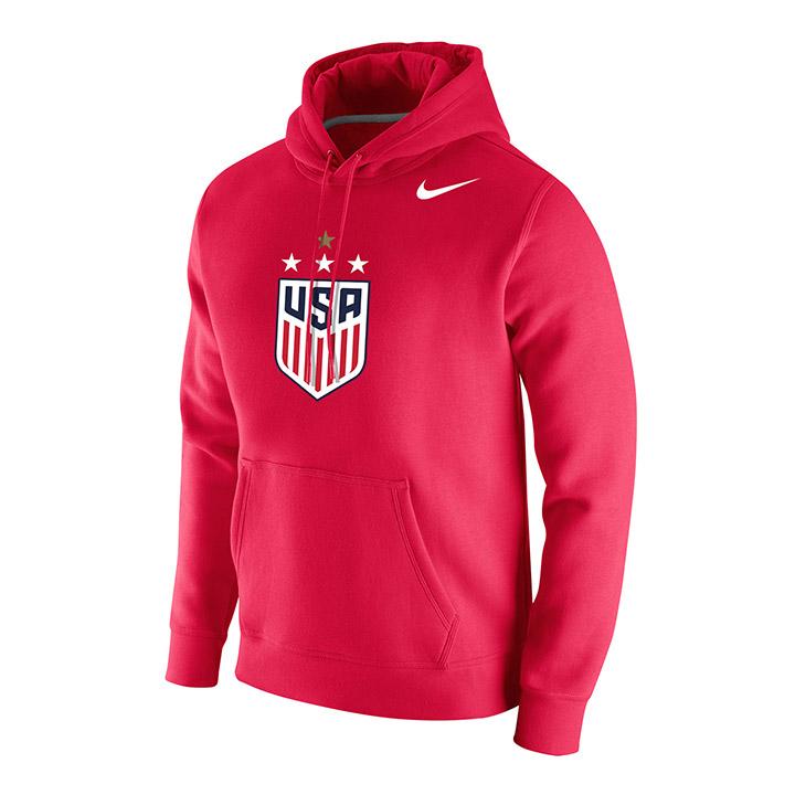 nike club fleece red