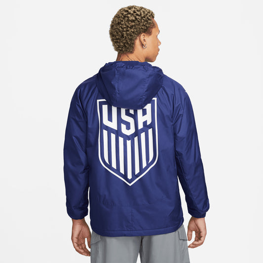 Men's Nike USA Anthem Jacket in Blue - Back View