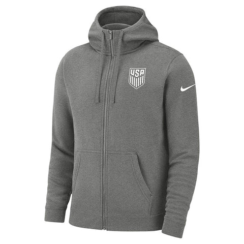 Men's Nike USMNT Full Zip Grey Hoodie - Official U.S. Soccer Store