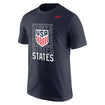 Men's Nike USMNT Repeat States Navy Tee - Front View
