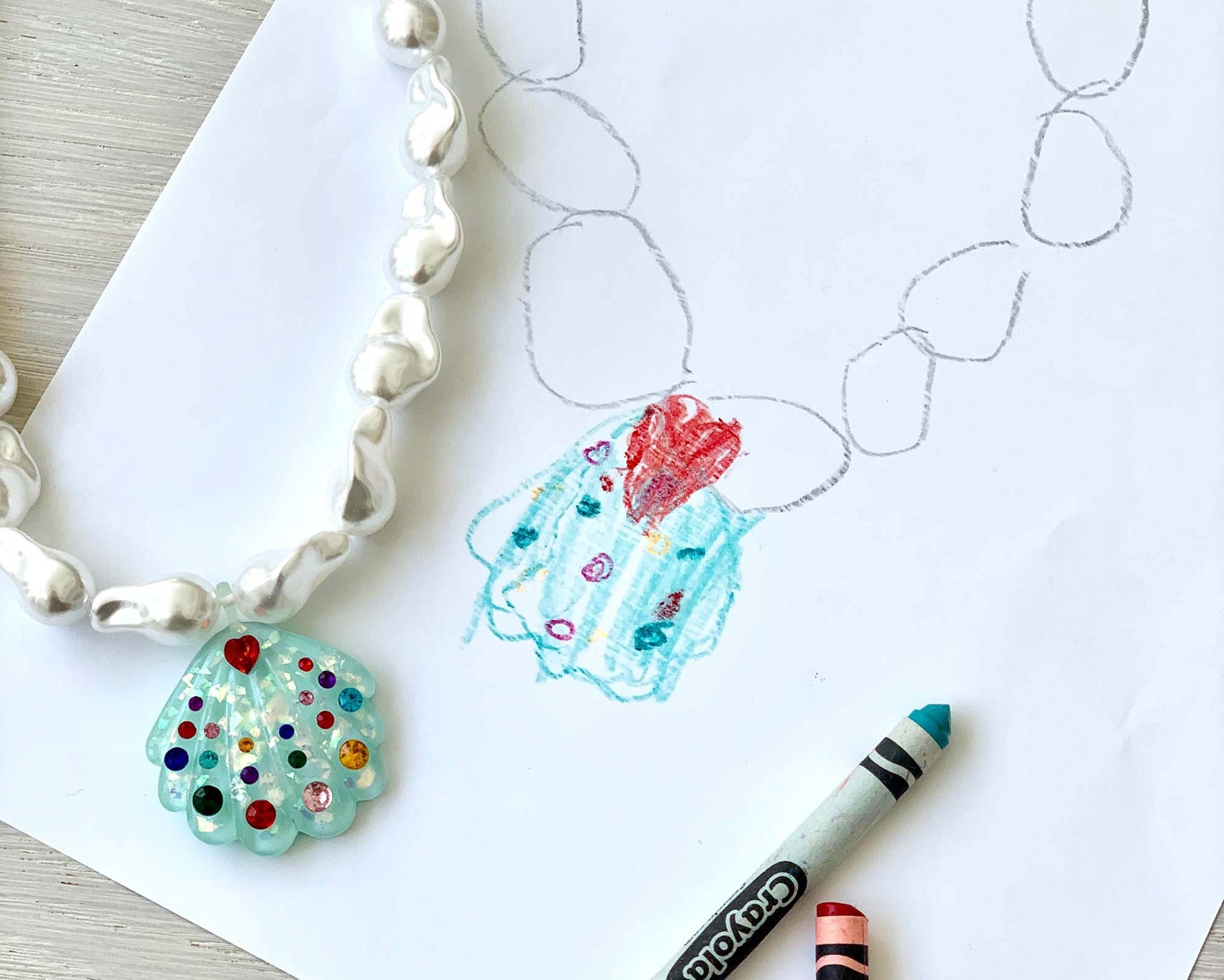 kids drawing of jewelry