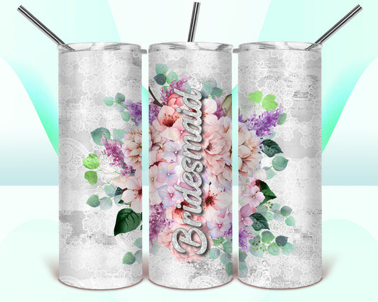 Blush Floral Tumbler Sublimation Bundle