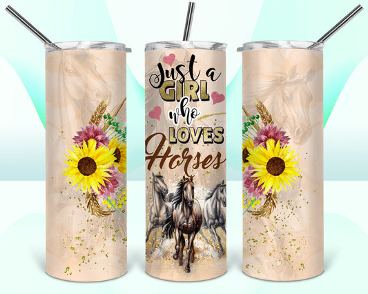 Life Is Good But Horse Make Better Tumbler Wrap, 20oz Skinny - Inspire  Uplift