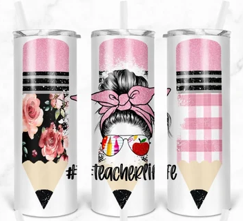 Pencil Best Teacher Ever Water Tumbler – Squishy Cheeks