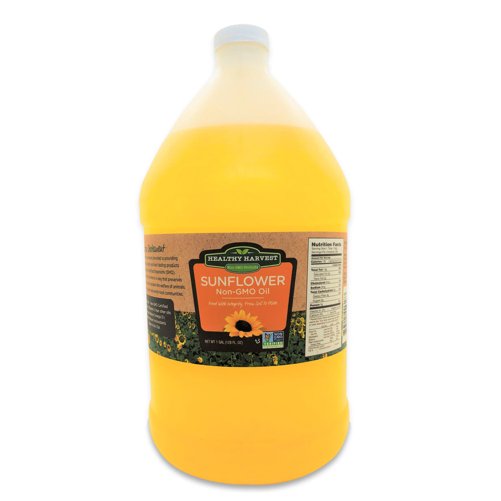 Cold Pressed Sunflower Oil - 1 Gallon Glass Bottle