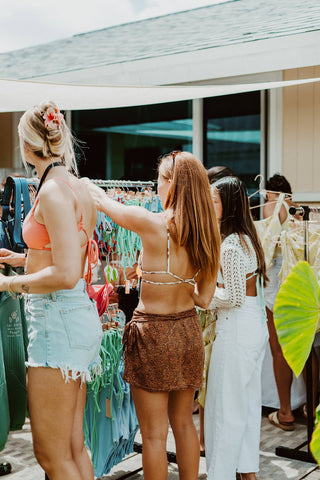 tai swim co ambassador party event in kailua hawaii oahu sustainable shopping experience and trunk show tai swim co