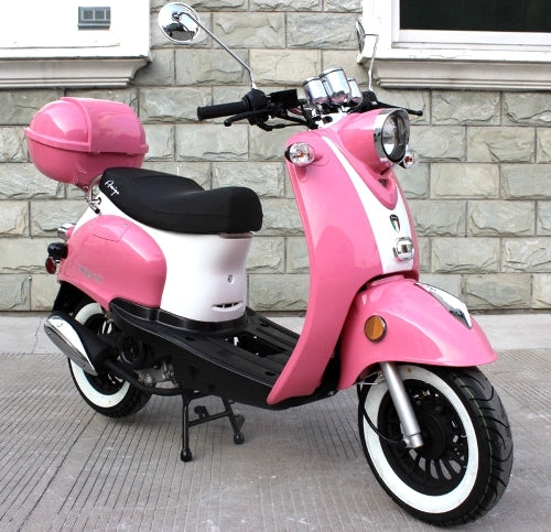 pink moped for adults