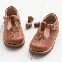 T-strap brown mary janes shrimp and grits kids clothing