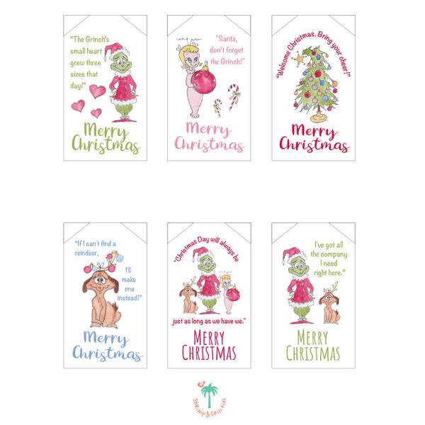 the grinch gift tags