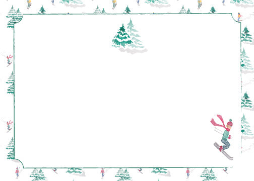 ski notecards - Downloadable Christmas Gift Tags and Notecards