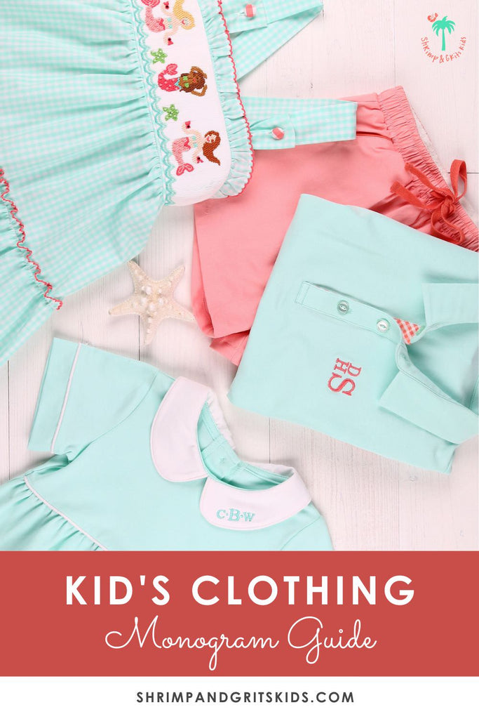 Monogrammed Kid’s Clothing Guide - pinterest image