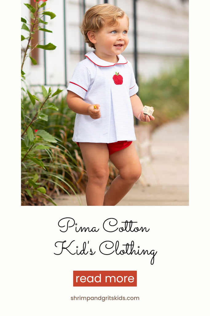 pinterest pin about pima cotton kids clothing 