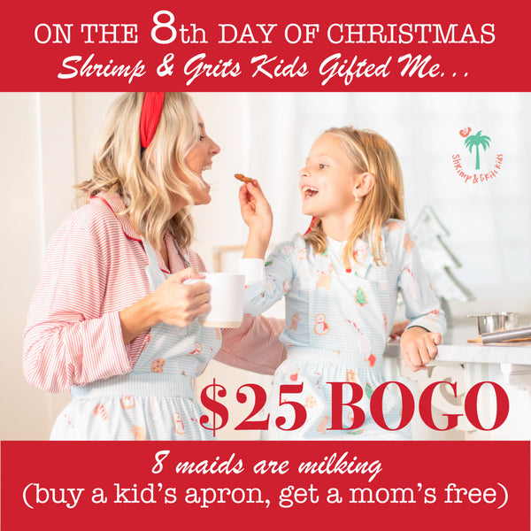 apron sale - 12 Days of Christmas day 8