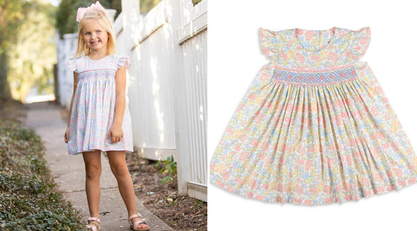 precious little girl in spring smocked dress - Kids Spring 2024 Clothing Collection