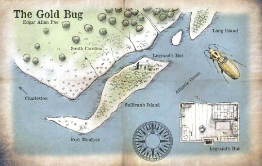 map of the goldbug edgar allen poe