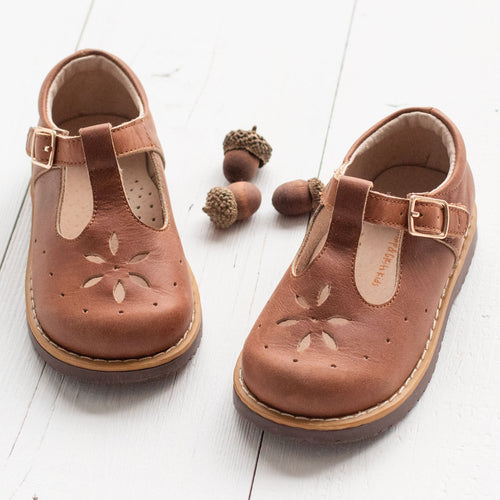 Brown T-Strap Mary Janes (Runs Small)
